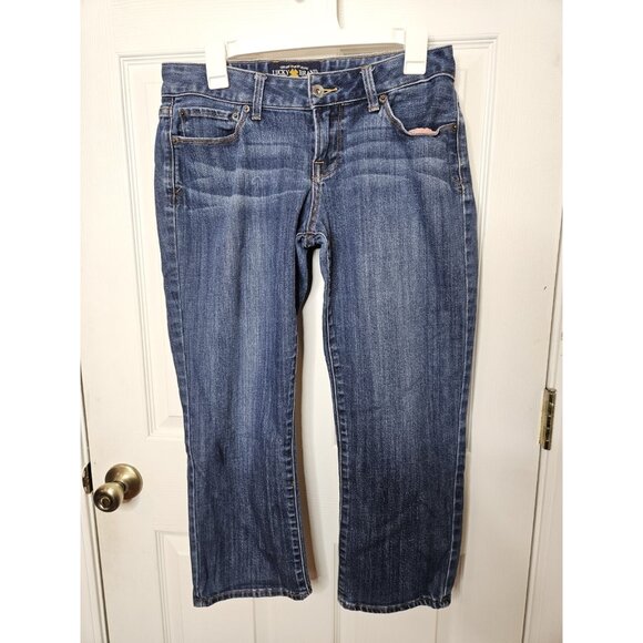 Lucky Brand Lola Ankle crop jeans women's size 8/29 blue low rise Capris - Picture 1 of 9